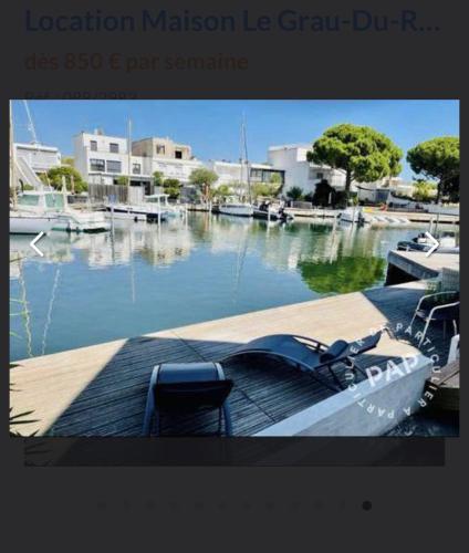 Marina Port Camargue appontement bateau in Le Grau-Du-Roi, France