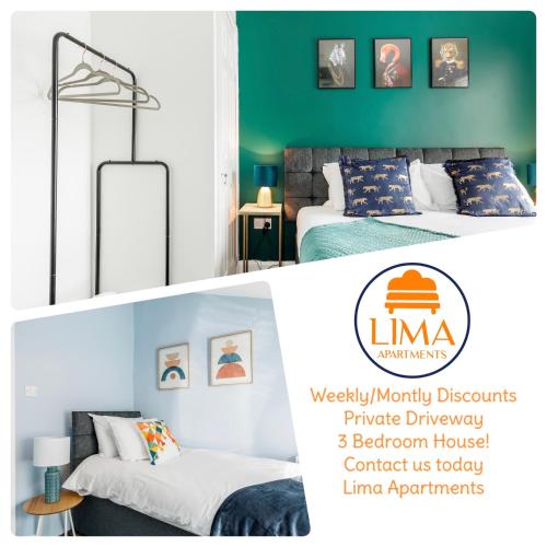 Weekly Monthly deal 4 Beds Large House Driveway By Lima Apartments LTD — 4-Star Luxury Hotel in Bournemouth, United Kingdom
