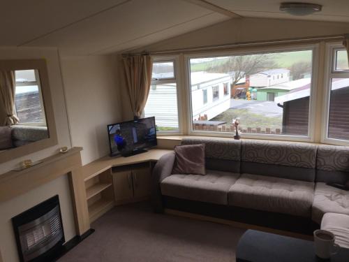Sea retreat caravans in Aberystwyth, United Kingdom