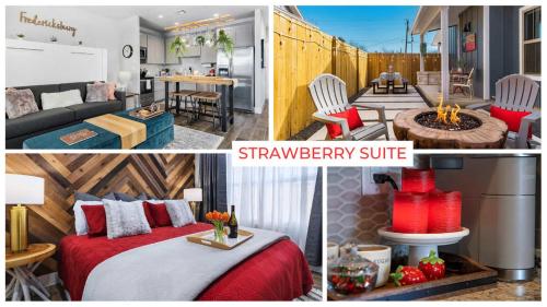 Strawberry Suite Fire Pit BBQ Grill & more — 4-Star Luxury Hotel in Fredericksburg, United States