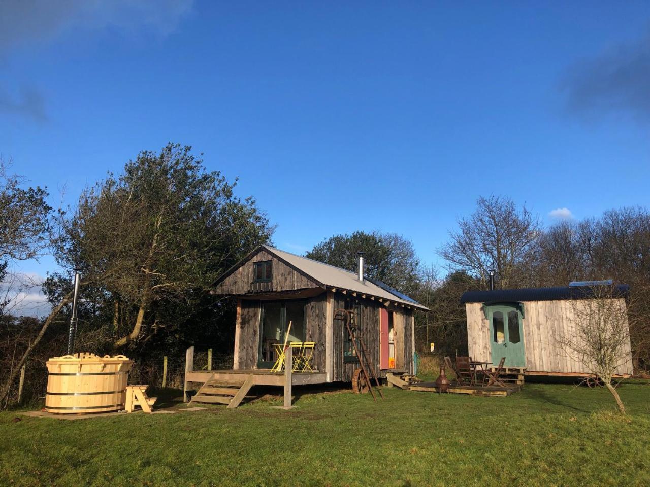 Sky View Shepherd’s Huts with Woodburning Hot Tub in Redruth, United Kingdom