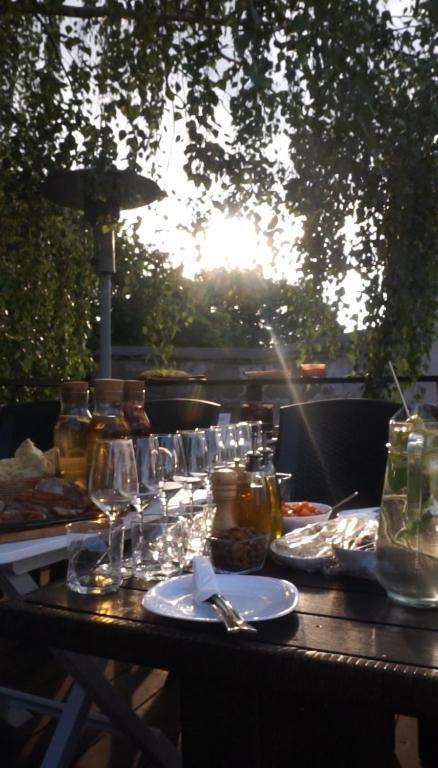 Rooftop Terrace Green Sky in Vilnius, Lithuania