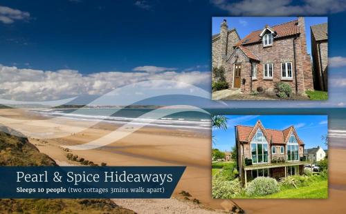 Pearl & Spice Hideaways 2 two bedroom cottages nearby Part of the The Bay Filey Holiday Village with pool gym and direct beach access pub restaurant tennis and meadows walks
