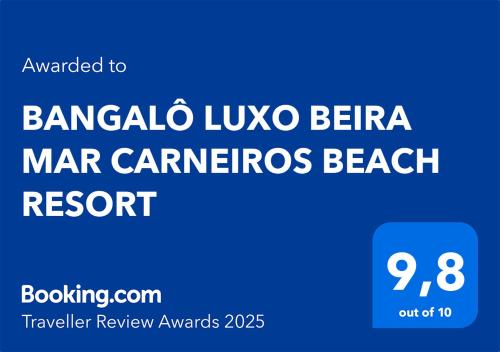 Bangalô Luxo Beira Mar Serviço incluso in Tamandare, Brasil