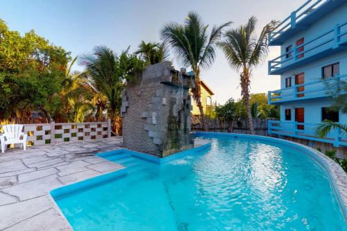 Mayan Falls in Unknown City, Belize