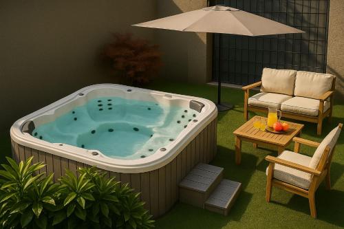 Luxury Modern Oasis with Private Garden Grand Jacuzzi — 4-Star Luxury Hotel in Podstrana, Croatia