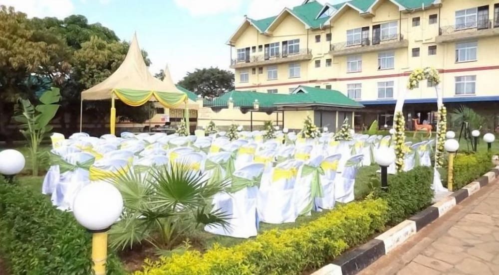 Outdoor wedding area