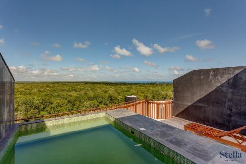 Ocean Views Luxury Community Private Rooftop Pool in Tulum, Mexico