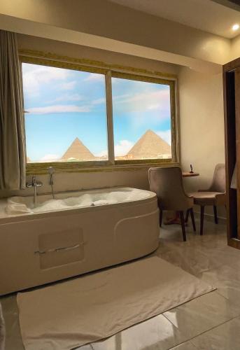 Pyramids Rose view - carbon neutral hotel in Cairo