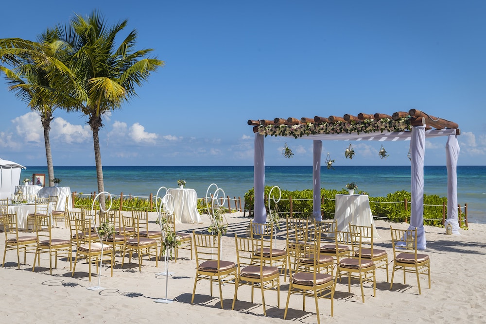 Outdoor wedding area