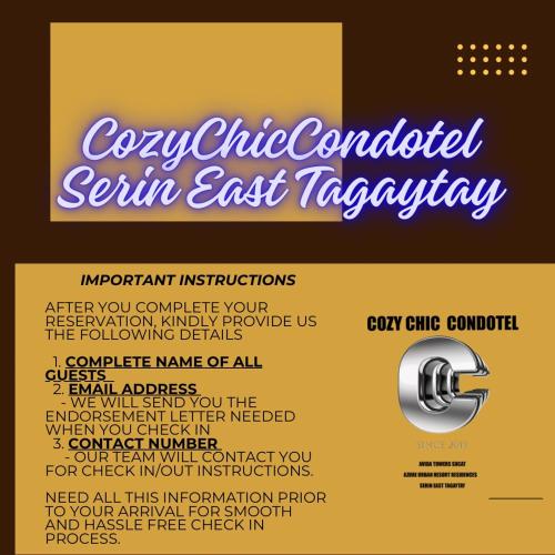 Cozy Chic Condotel Serin East Tagaytay in Tagaytay, Philippines