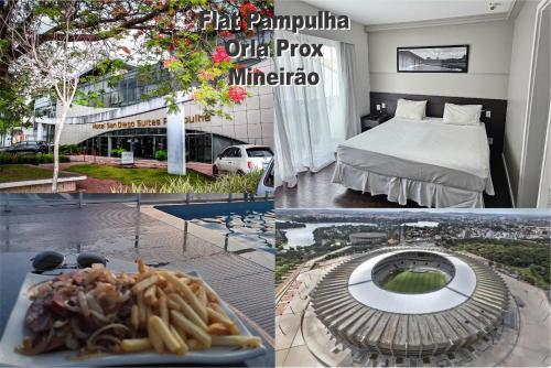 Flat Pampulha orla prox Mineirão com varanda in Belo Horizonte, Brasil