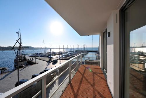 Apartment 21 Blickrichtung Binnenhafen NordOffenes Meer — 4-Star Luxury Hotel in Eckernfoerde, Germany