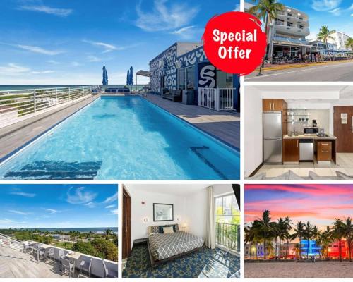 Ocean Drive 1BDR Rooftop Pool with cabanas - last minute hotel in Miami Beach