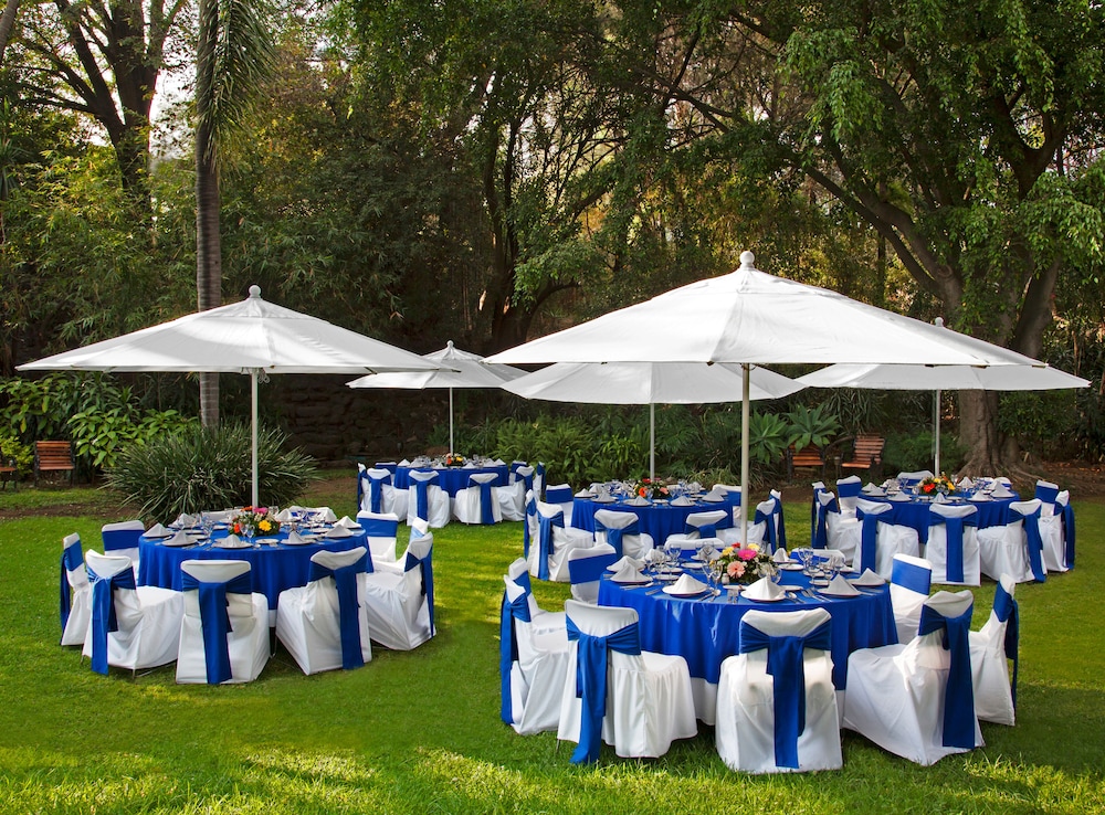 Outdoor banquet area