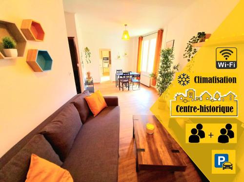 T2 Halles & Cathedrale Centre Historique Clim Wifi Free Parking Sur Demande in Beziers, France