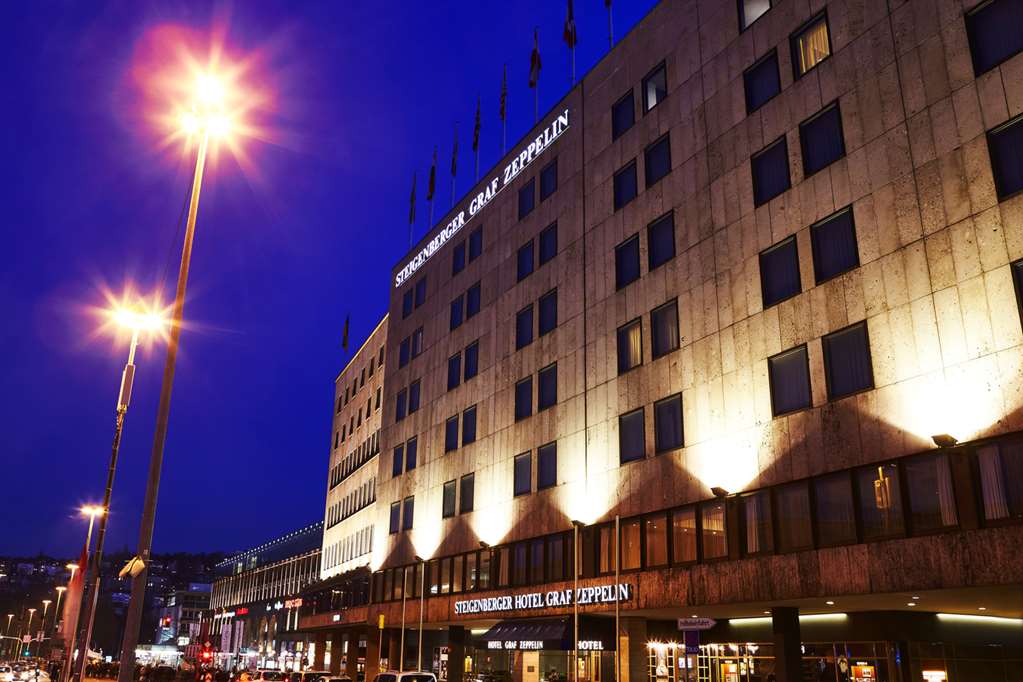 Steigenberger Graf Zeppelin, Stuttgart, Germany - Hotel front, night