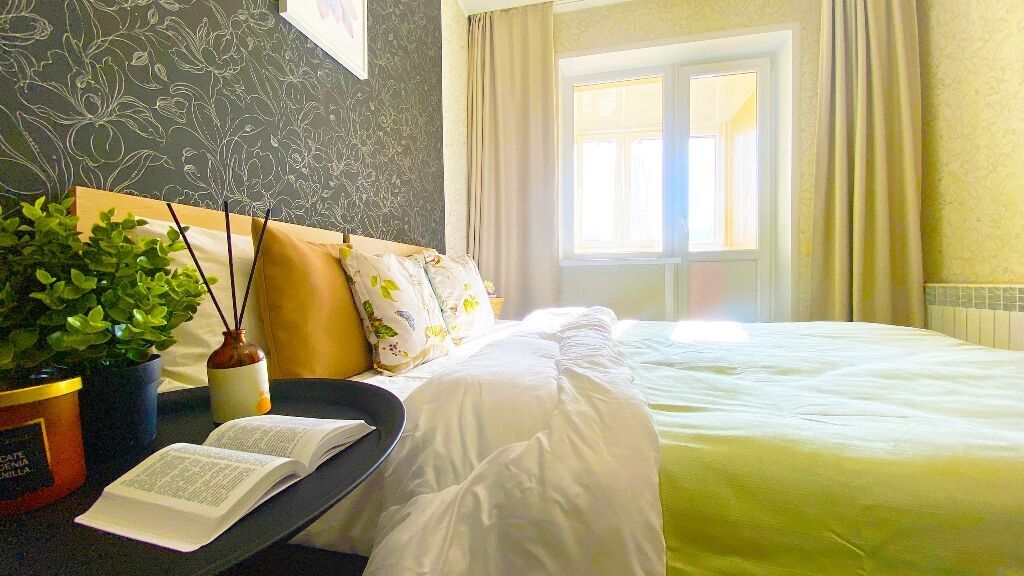 Two pillows on street Stepnaya 19 in Balakovo, Russia