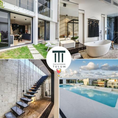 2BR Coworking Freestanding Bathtub Private Pool — 4-Star Luxury Hotel in Tulum, Mexico