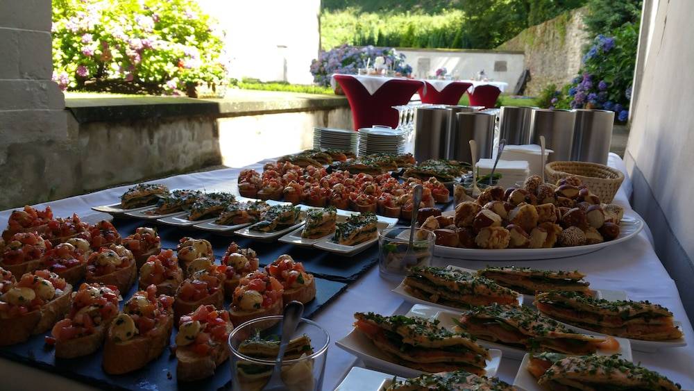 Outdoor banquet area