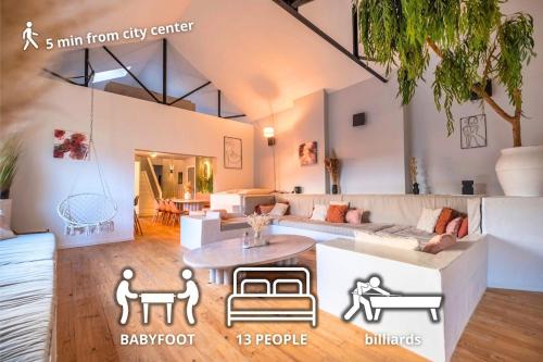 Le Loft Triplex 200m2 Avec Billard Au Centre Ville — Epernay