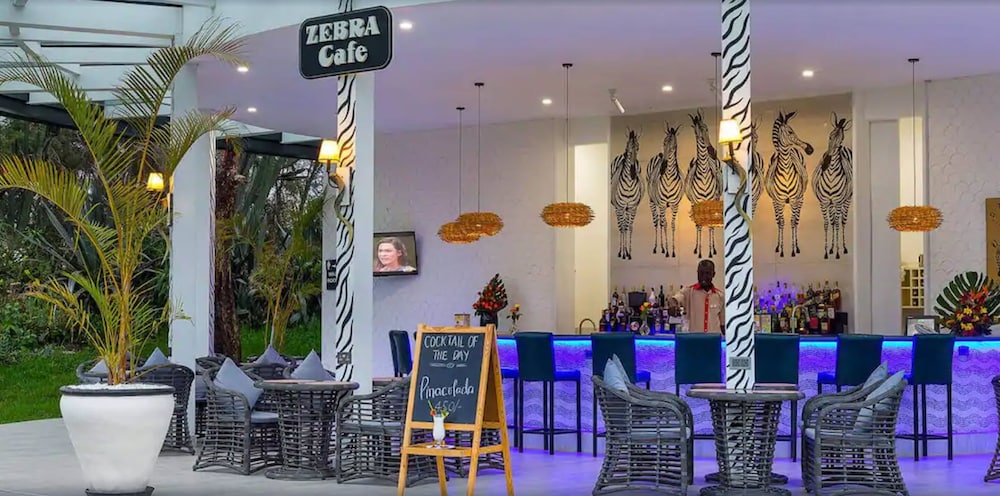 Outdoor banquet area