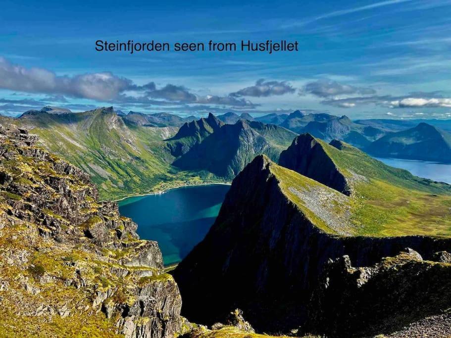 Rural life on the rough coastline of Senja in Skaland, Norway