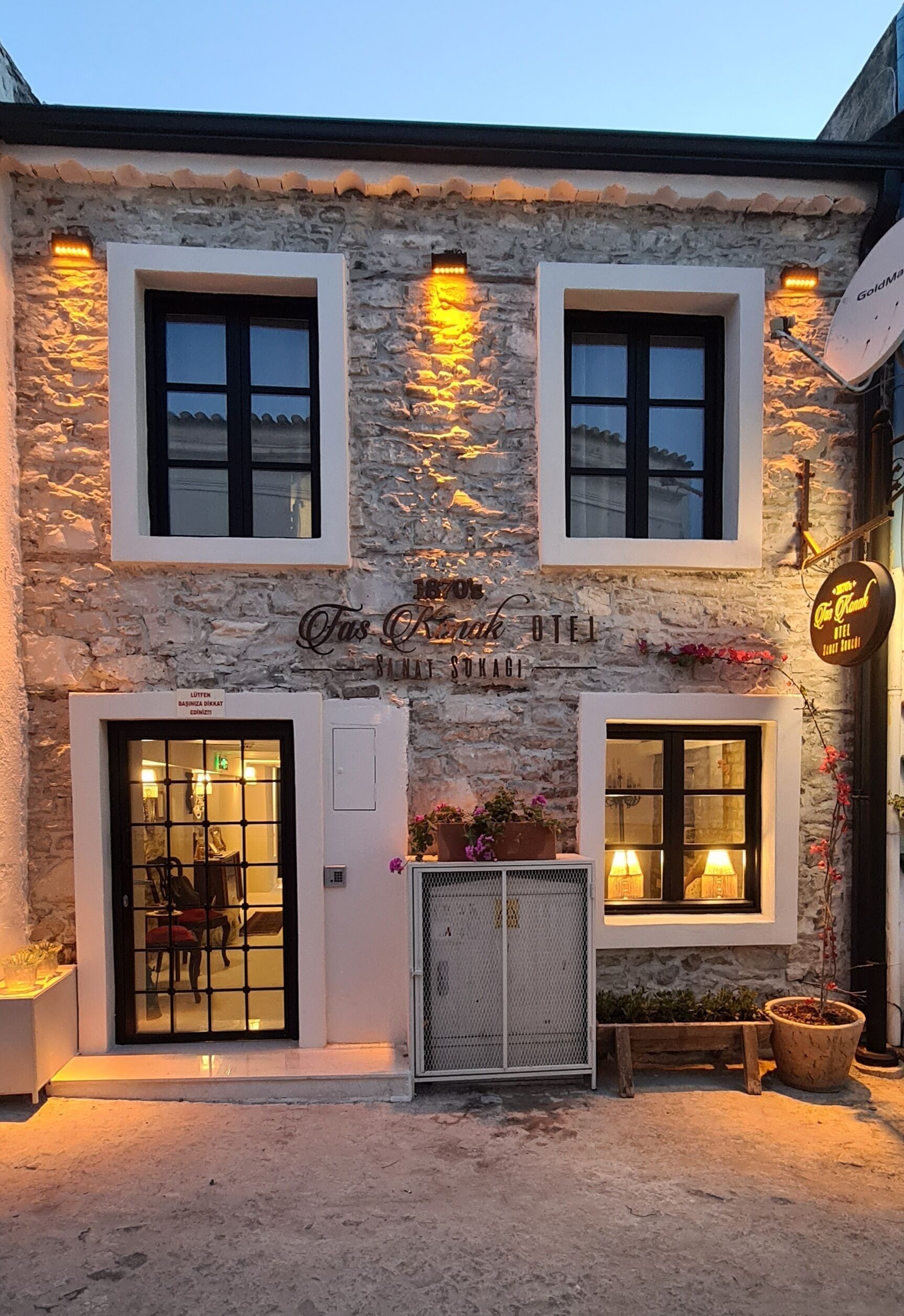 1870’s Taş Konak Otel Sanat Sokağı in Urla, Turkey