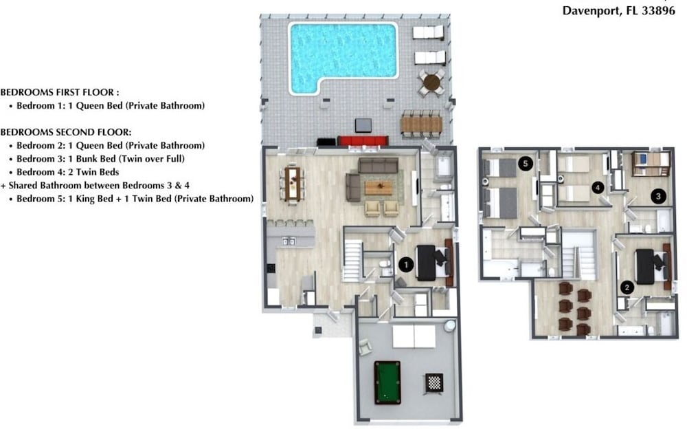 5 bedroom home Champions Gate Resort - photo 19