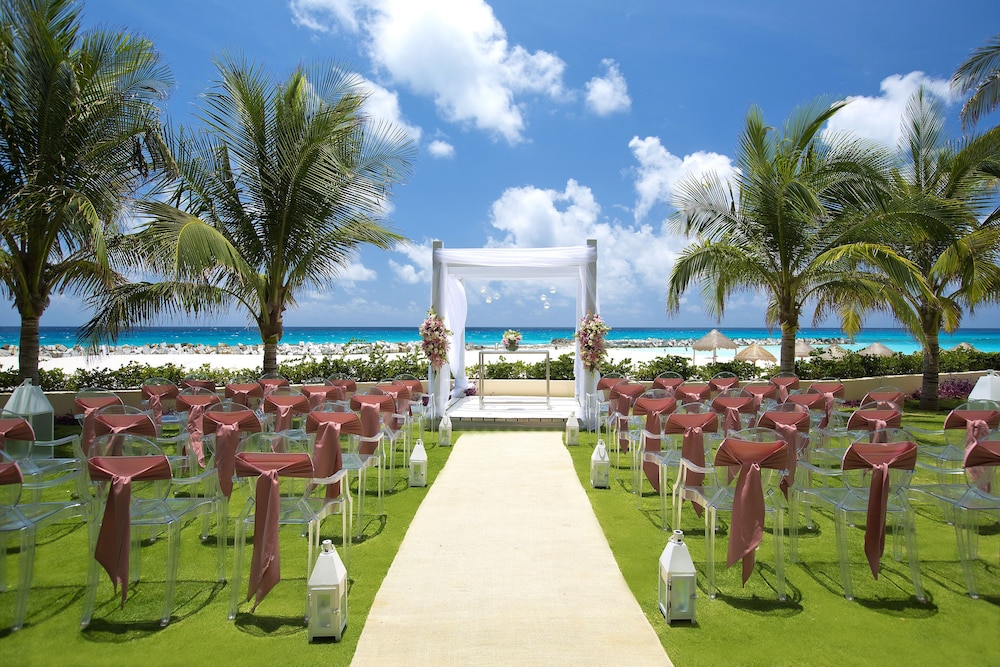 Outdoor wedding area