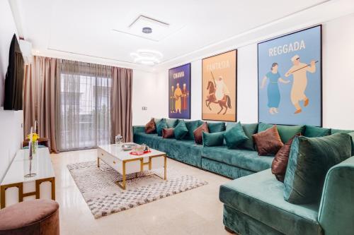 Chic 2BR With Balcony & Terrace in Place Mozart — 4-Star Luxury Hotel in Tangier, Morocco