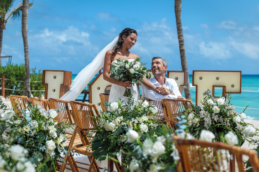 Outdoor wedding area