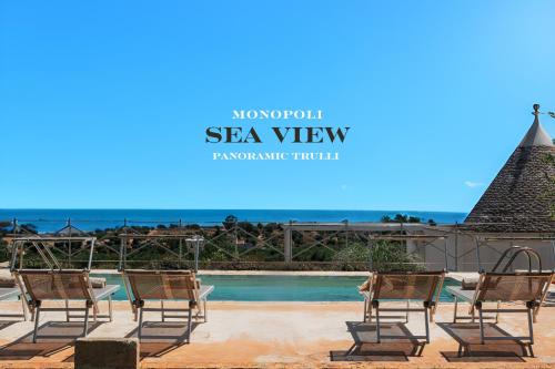 HelloApulia Blu Ocean Panoramic Trulli with Sea view Private Pool and Garden Monopoli Pet Friendly in Monopoli, Italy