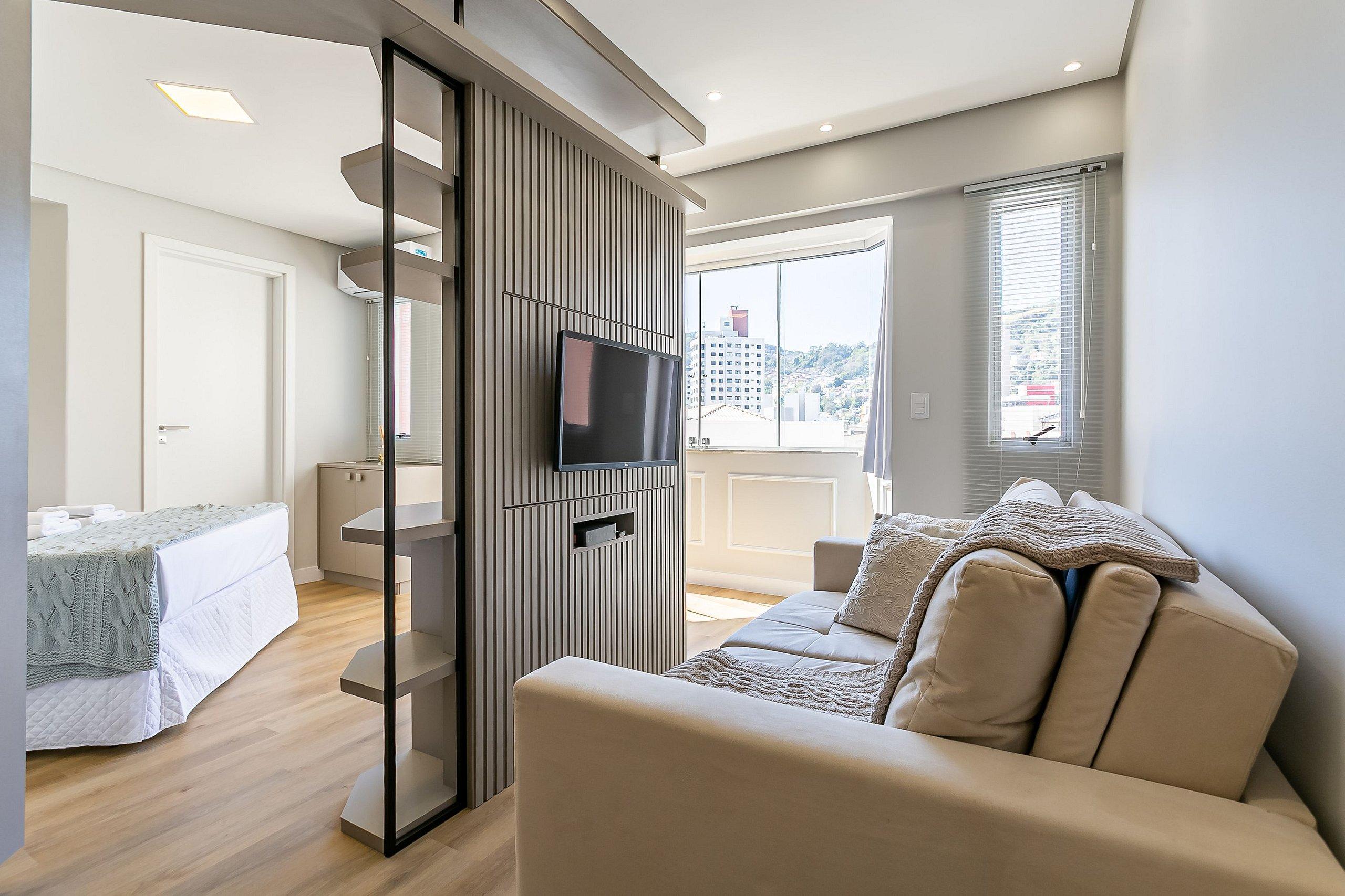 Studio Moderno com Piscina no Rooftop #CA48