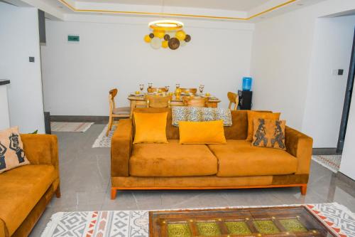 luxurious fully furnished three bedroom apartment with DSQ Gym children play area rooftop football pitch coffee house restaurant garden in kileleshwa