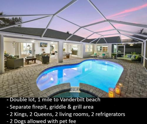 Seaclusion Luxury Heated Pool Spa Near Beach 2 Dogs in Naples, United States
