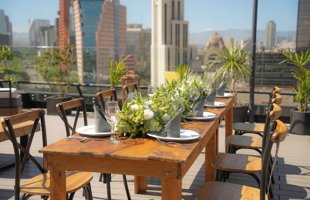 Outdoor banquet area