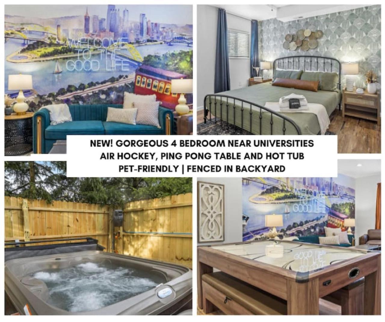 NEW Gorgeous 4bd near universities Hot tub Games in Pittsburgh, United States