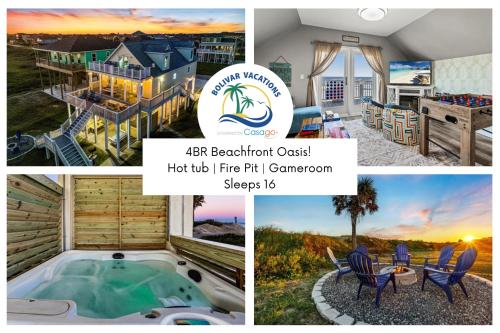 Seahaven Beachfront Oasis HotTub Gameroom Firepit Seahaven by Bolivar Vacations in Bolivar Peninsula, United States
