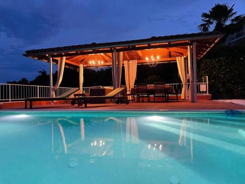 VILLA LOVRAN 150 m to the beach infinity pool incredible sea view fitness gym — 4-Star Luxury Hotel in Lovran, Croatia
