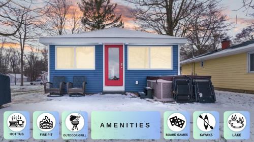 Cozy Winter Retreat with Hot Tub & Lakefront Views pet-friendly hotel Lake Odessa