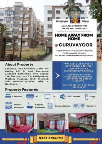 1 BHK flat at Guruvayur Sooryamadhavam Apartments only for pilgrims — 5-Star Luxury Hotel in Trichur, India