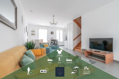 Disneyland Paris 8 Pers Wifi Netflix Parking in Serris, France