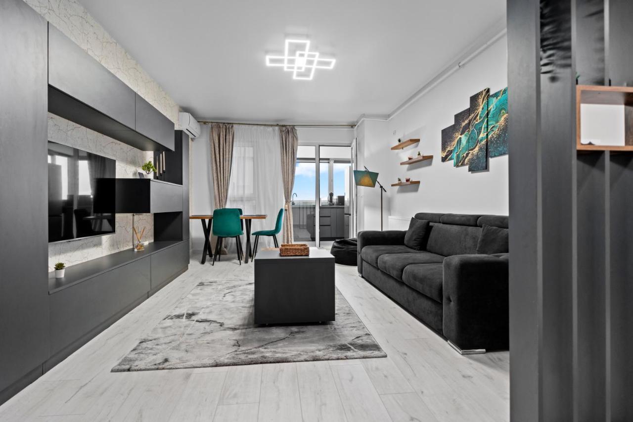 Minimalist Green & Grey Flat — 4-Star Luxury Hotel in Bucharest, Romania