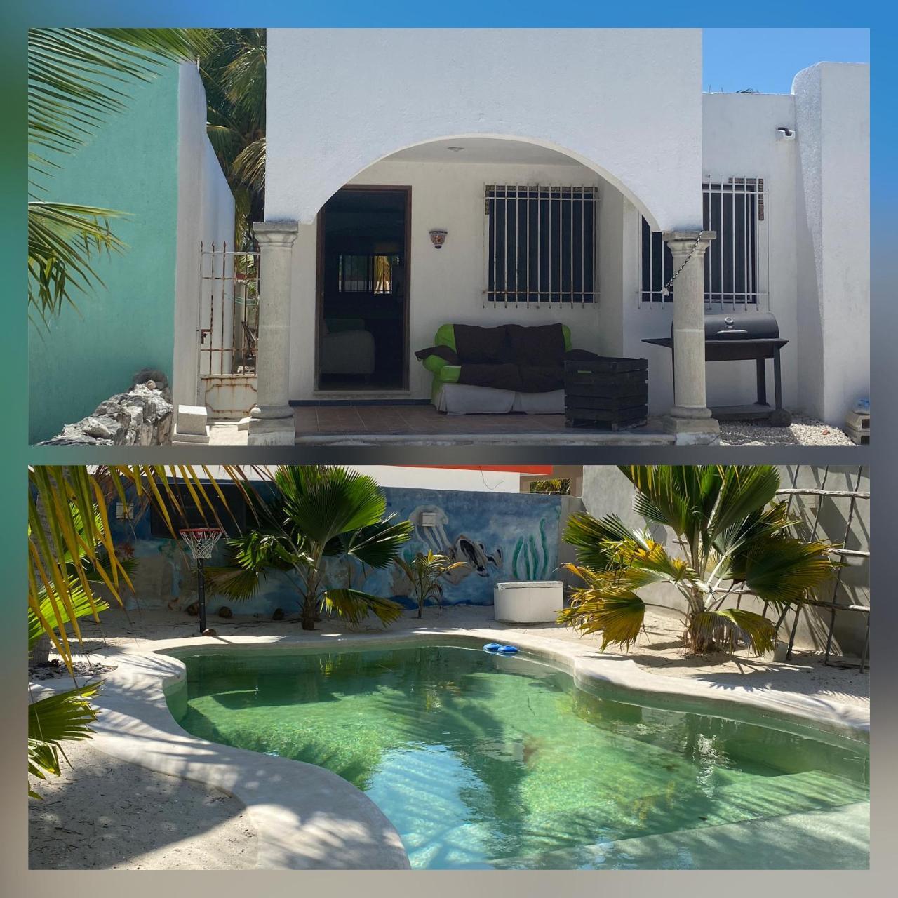 Blue wave in Chelem, Mexico