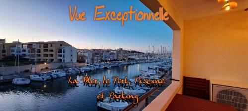 Une Pepite Au Calme Vue Mer Port Piscine in Cap Dagde, France