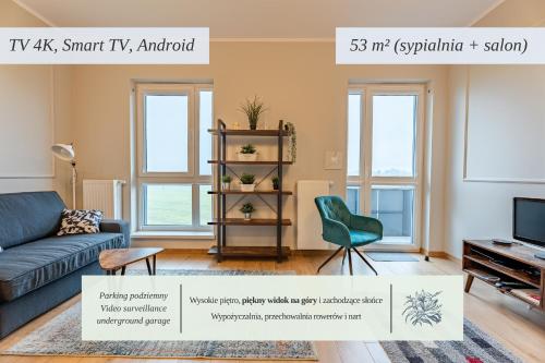 53m2 Apartament Premium z Widokiem na Góry Balkon Zachód Słońca Parking Kłodzko Przyjaciół Ziemi Kłodzkiej Centrum Kotlina Kłodzka — 4-Star Luxury Hotel in Klodzko, Poland