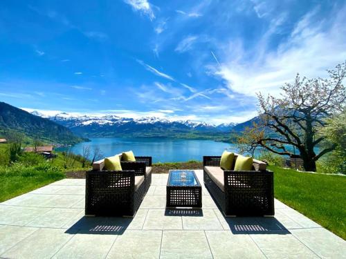 Panorama Boutique Apartment with Air Condition SPA entry in Solbadhotel — 4-Star Luxury Hotel in Sigriswil, Switzerland