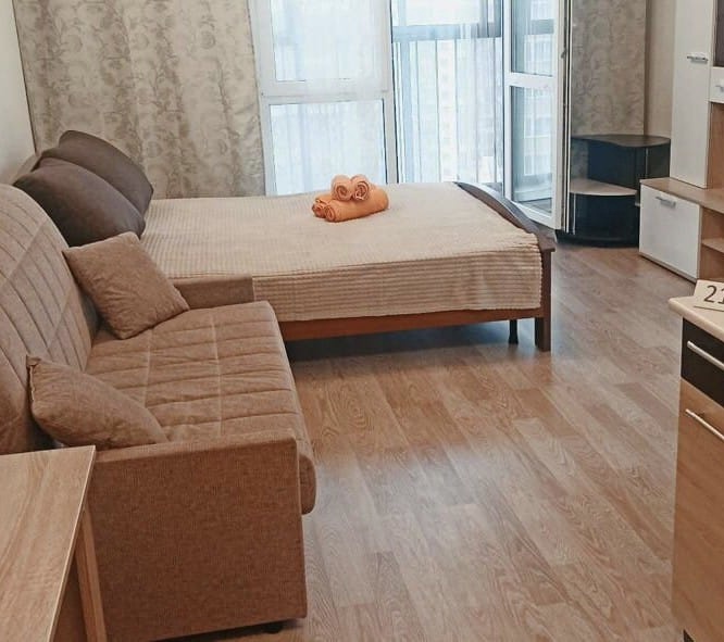 We will stay in the Finsky 1A microdistrict in Shchelkovo, Russia