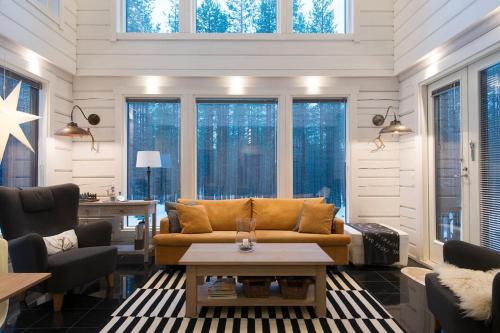 Log house at Pyhätunturi ski resort. in Unknown City, Finland